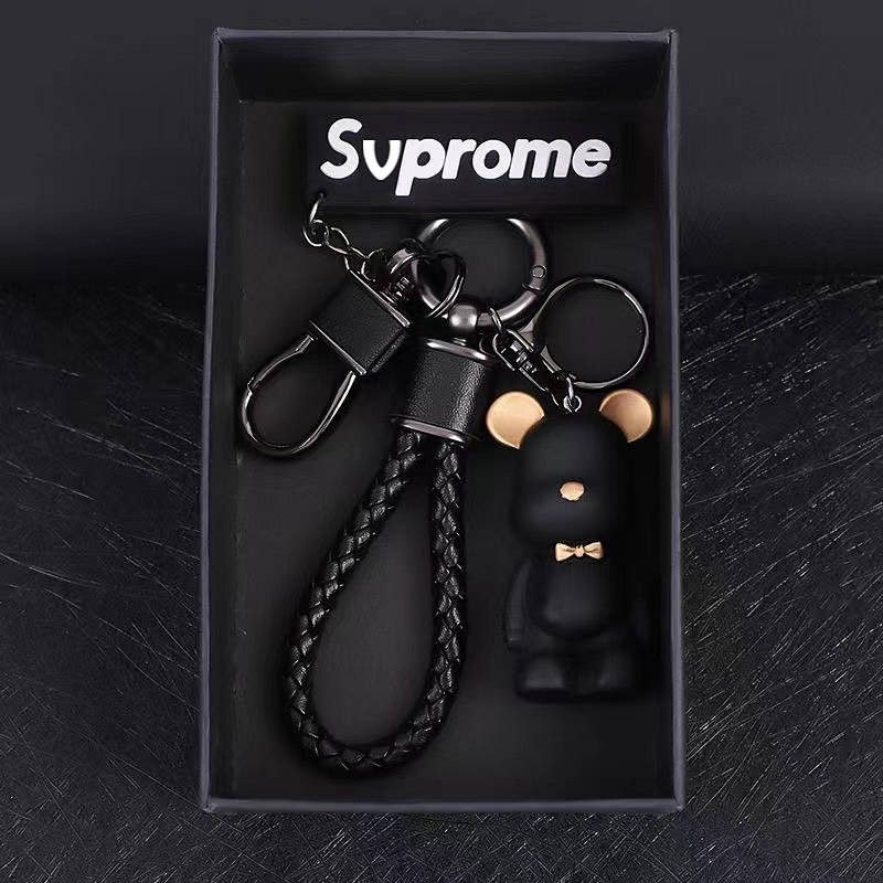 Violent Bear Keychain Pendant Women's Creative Best-Seller Simple Cute Student Schoolbag Vehicle Key Chain Car decorations JAlO