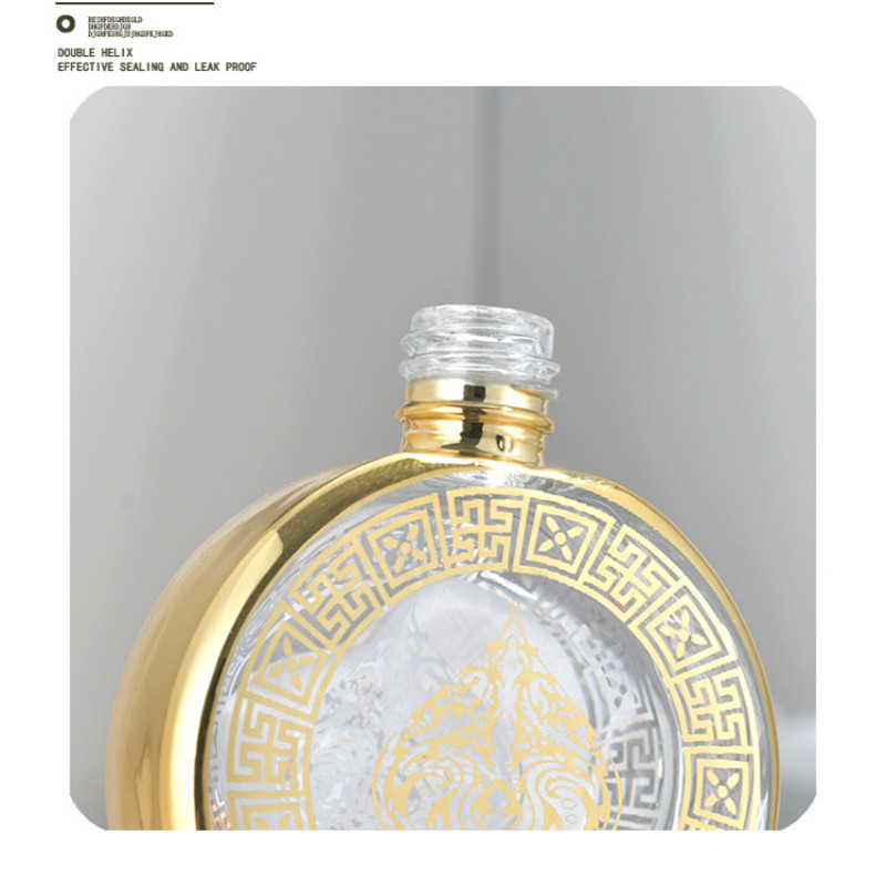 20ml Gold Glass สเปรย์น้ําหอม Bottl Fine Mist รอบเครื่องสําอางขวดเปล่ารีฟิลสําหรับการเดินทาง