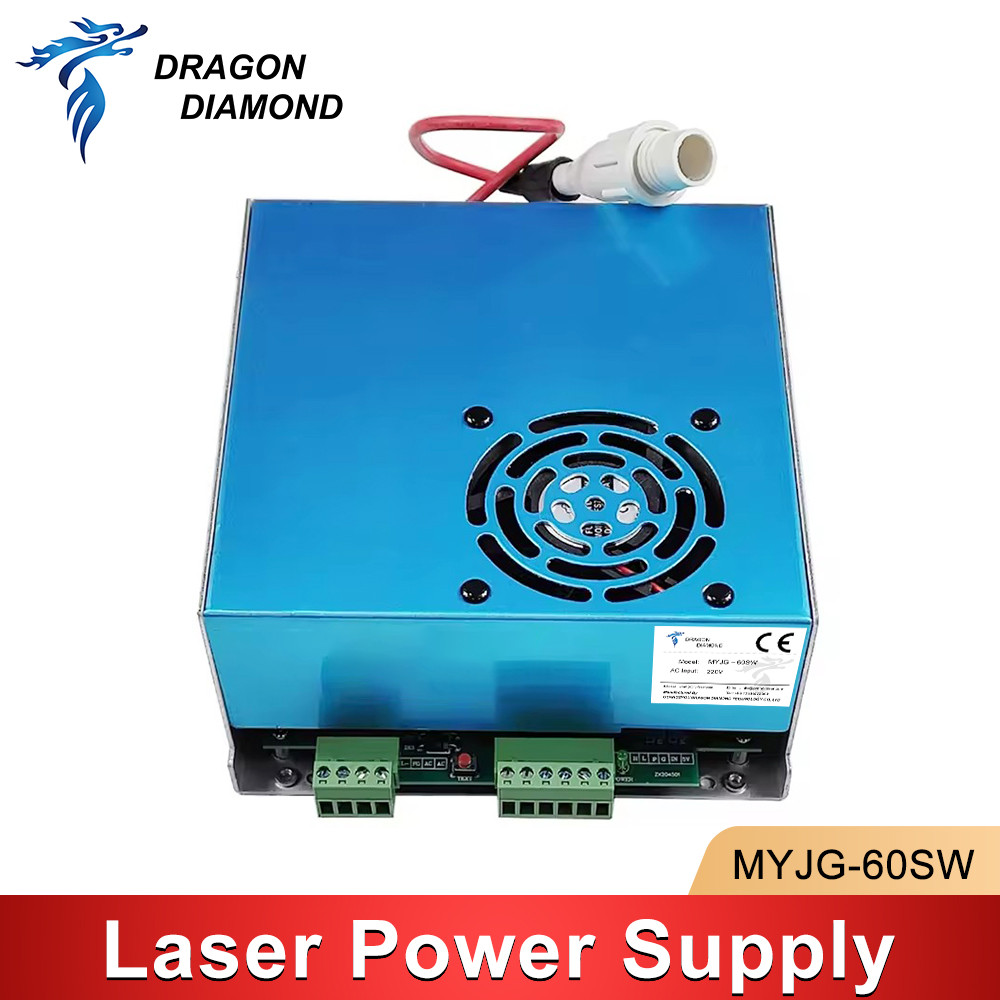Myjg 60W Co2 เลเซอร์ 110V 220V สําหรับ Co2 เลเซอร์หลอดแกะสลัก/เครื่องตัด