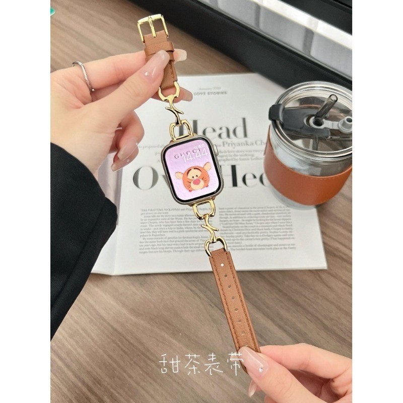 Nistar หนังแท้โลหะเสี้ยวสายคล้องคอสําหรับ Apple watch รูปที่ 7