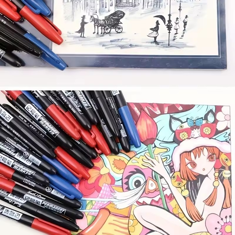 1/2/3 ชิ้น ปากกามาร์กเกอร์ Oile - ปากกามาร์กเกอร์ Fine Point กันน้ําสําหรับแก้ว หนัง ไม้ - หมึก Sketch ปากกาเครื่องเขียน Art อุปกรณ์การเรียน