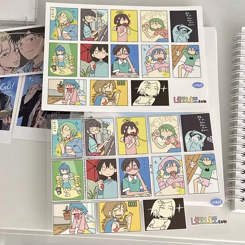 สตีฟ น่ารักการ์ตูนอะนิเมะสาวแสดงออกสติกเกอร์ตัวละครไดอารี่วัสดุตกแต่งสร้างสรรค์