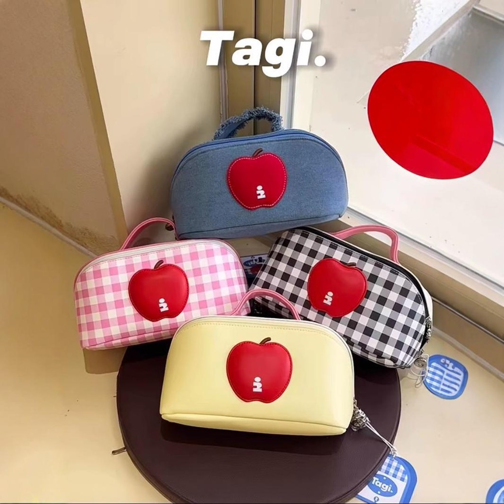 [สต๊อกพร้อม]100% Tagi.สินค้าใหม่<i>apple Puff Cute Waterproof Portable Storage Bag</i>