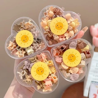 10-100ชิ้นชุดชนิดบรรจุกล่องกิ๊บสําหรับเด็กเกาหลีน่ารักการ์ตูนกิ๊บขนาดเล็กมินิผมกรงเล็บคลิปเด็กสาวเรียบคลิปอุปกรณ์ผมเด
