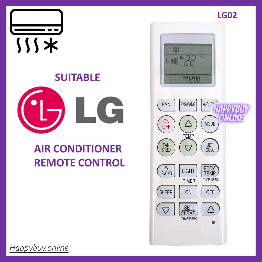 เข้ากันได้กับรีโมทคอนโทรล LG Aircond LG เครื่องปรับอากาศ Air Cond Remote LG02