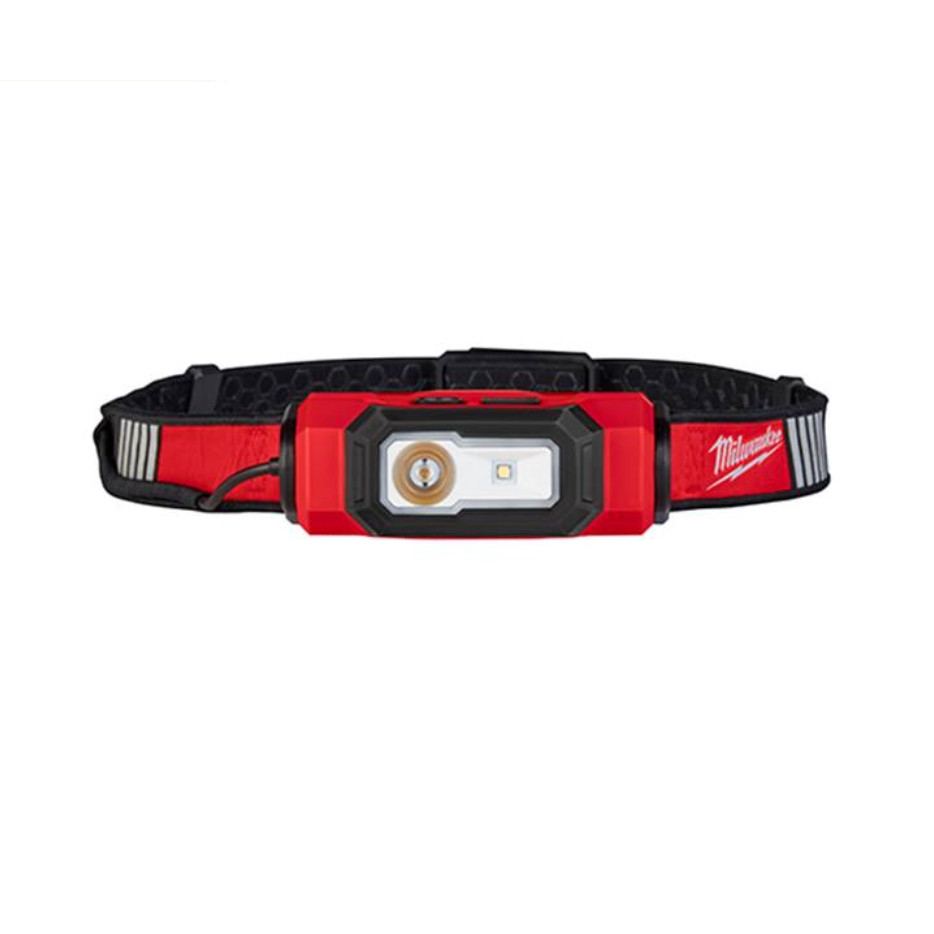MILWAUKEE NO.L4 HLVIS-301 USB RECHARGEABLE HI-VIS HEADLAMP ไฟฉายคาดหัว สายคาดสะท้อนแสง