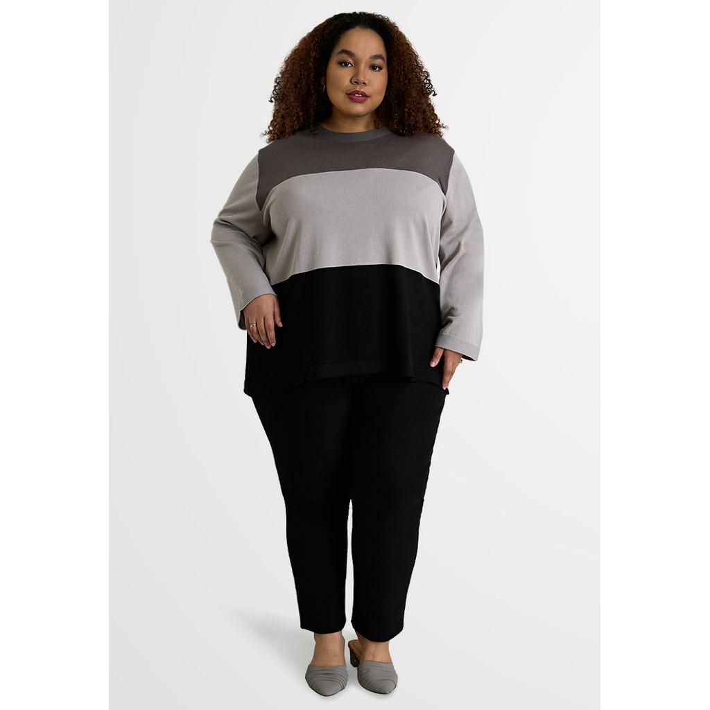 เสื้อถักบล็อกสี Cecelia