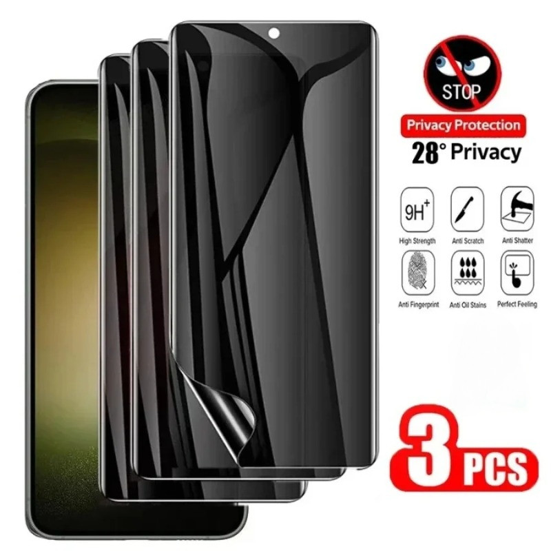 OppoA5 A5Pro A3Pro A2Pro 3 ชิ้น 9000D คลุมทั้งหมด Anti Spy ความเป็นส่วนตัว Soft Hydrogel ฟิล์มสําหรั