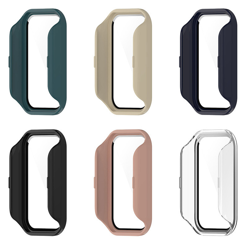 เคสพีซีกระจกนิรภัย + สายยาง for Xiaomi Mi Band 8 Active /Redmi Band 2 เทปป้องกันหน้าจอ for Mi Smart Band 8 Active ราคา ถูกที่สุด ดีลบีเคเค แกลเลอรีภาพที่ 9