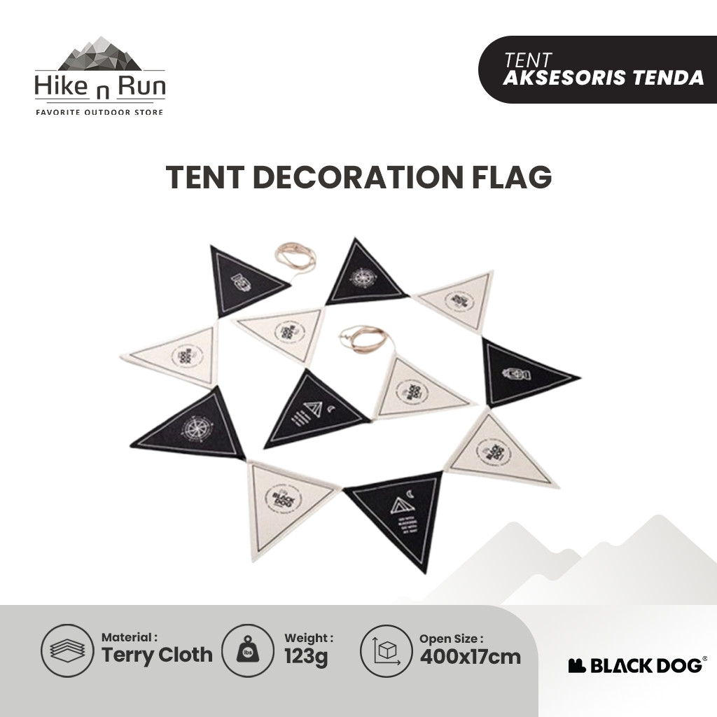 TENDA Blackdog Camping String Flag BD-QZ001 ความงามธงเต็นท์ตกแต่ง BD-QZ002