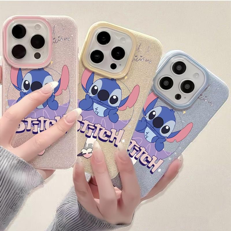 สําหรับ iphone11 12 14 16 15 13 13pro 12pro 16Promax 15plus 14plus เคสโทรศัพท์การ์ตูน stitch ออกแบบน