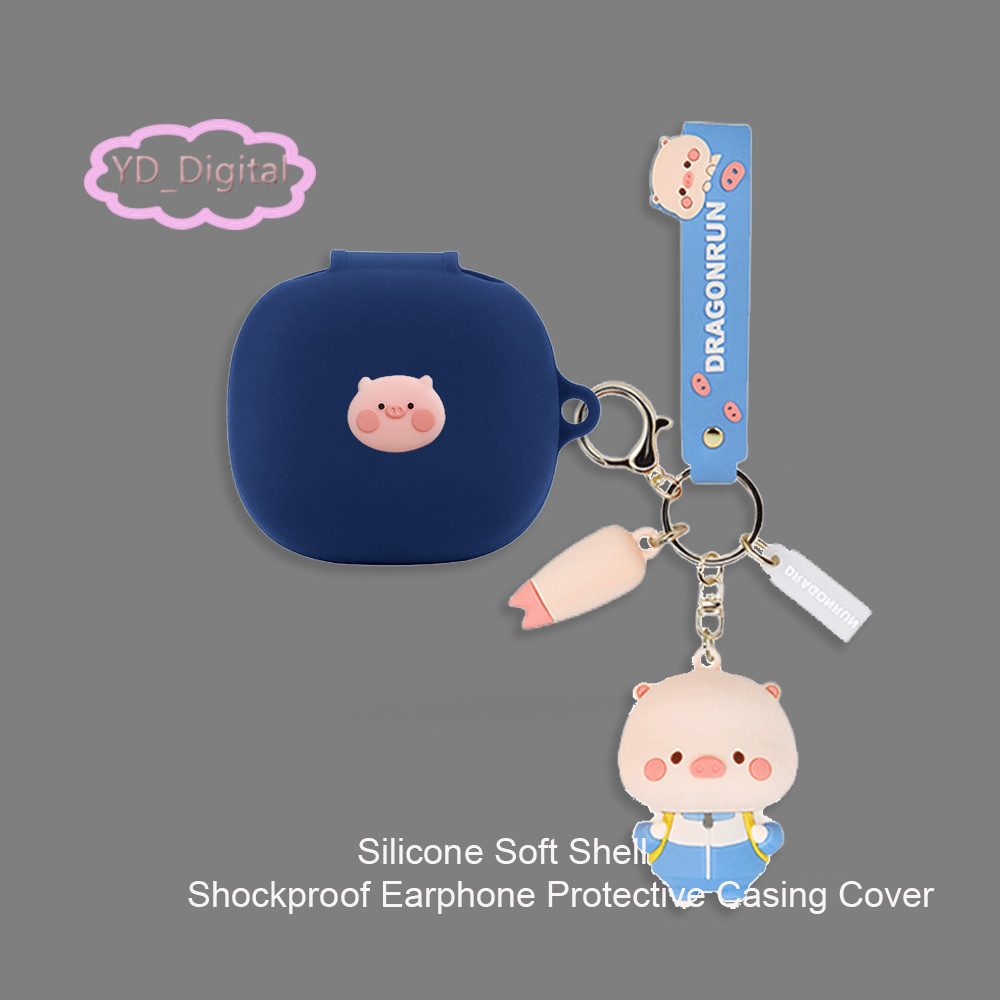 for QCY Ailybuds E20 Case Cute Cartoon Silicone Earphone Soft Shell Shockproof Headphone Proective C