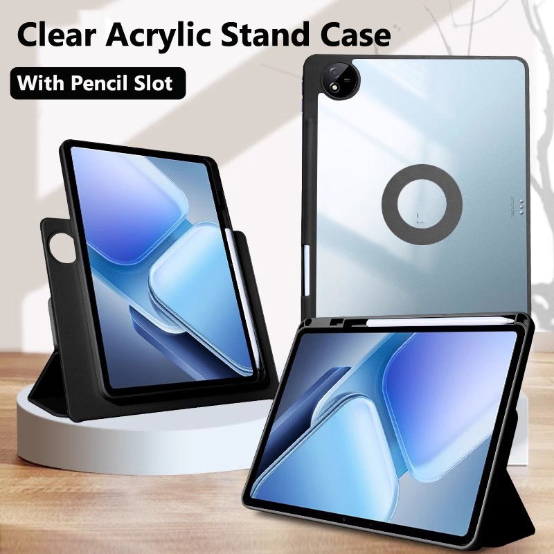 สําหรับ Huawei MatePad Pro 13.2 2025 Pro 12.6 12.2 Air 12X 11.5S 11.5 10.4 SE 11 Strong Magnetic อะคริลิค Hard Case พร้อมที่ใส่ดินสอ