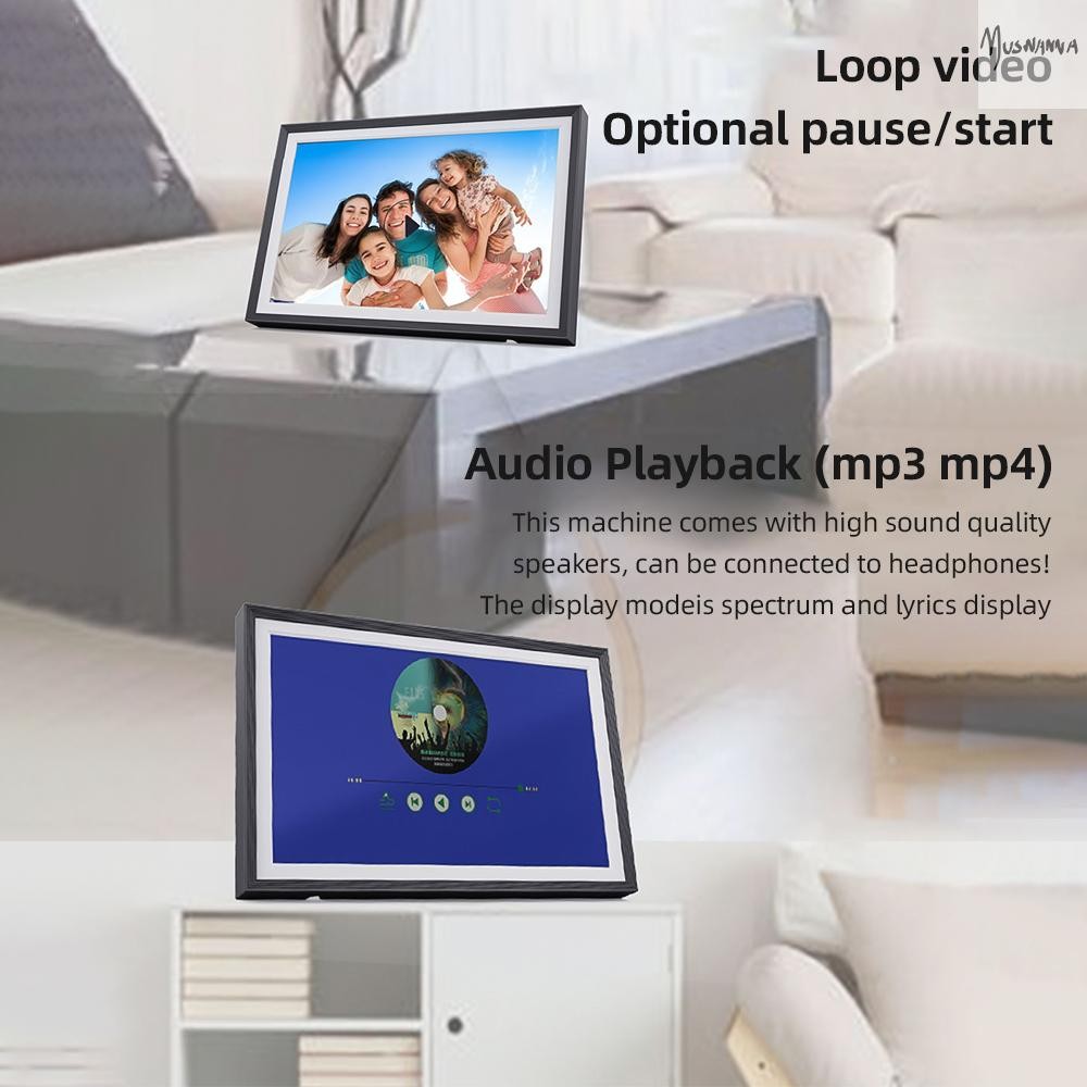 10.1 นิ้ว WiFi กรอบรูปดิจิตอล 32GB Storage สมาร์ทกรอบรูปดิจิตอล 1280*800 IPS Touch กรอบรูปดิจิตอล Muswn-1 ราคา ถูกที่สุด ดีลบีเคเค แกลเลอรีภาพที่ 7