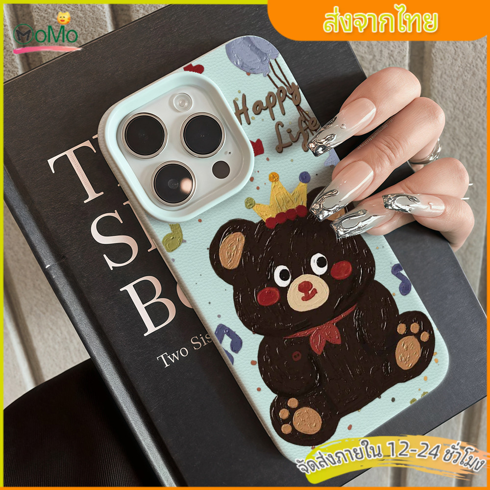 เคสสำหรับไอโฟน13 11 เคสนิ่มสีลูกกวาด เคสมือถือแมวกับหมีน่ารักเรียบง่าย case for iPhone 15 14 12 16 ProMax XS XR 78 Plus ราคา ถูกที่สุด ดีลบีเคเค แกลเลอรีภาพที่ 6