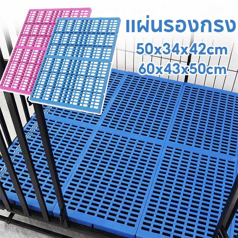 พร้อมส่ง แผ่นรองกรง แผ่นรองกรงแมว แผ่นรองกรงสัตว์เลี้ยง กันลื่น วัสดุPPทนทาน ป้องกันเท้าตกร่อง ไม่ติดเท้า วางในกรง