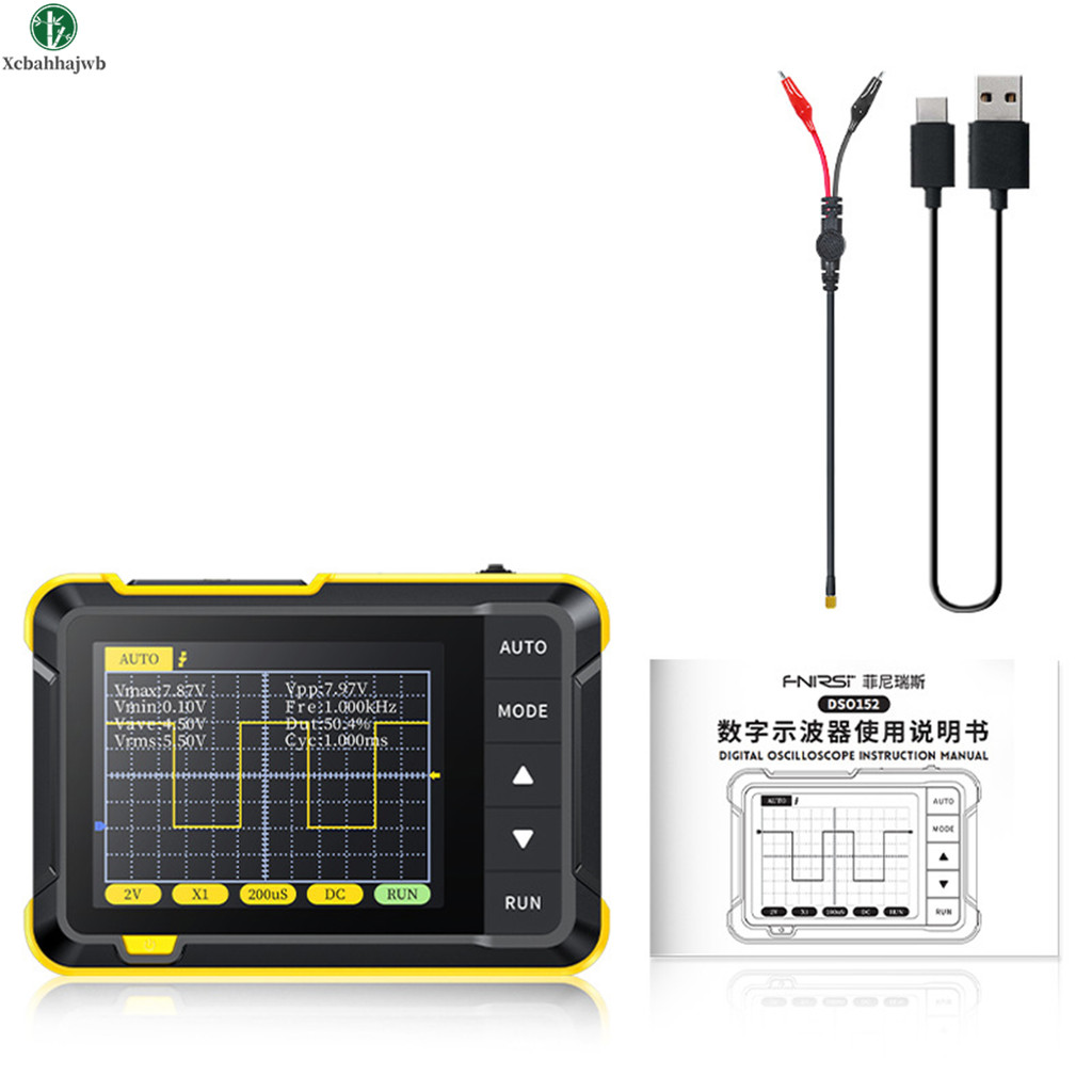 AG DSO152 Handheld Digital Oscilloscope แบบพกพา 400V การวัดแรงดันไฟฟ้า 200KHz Bandwidth 2.5MS/s อัตร