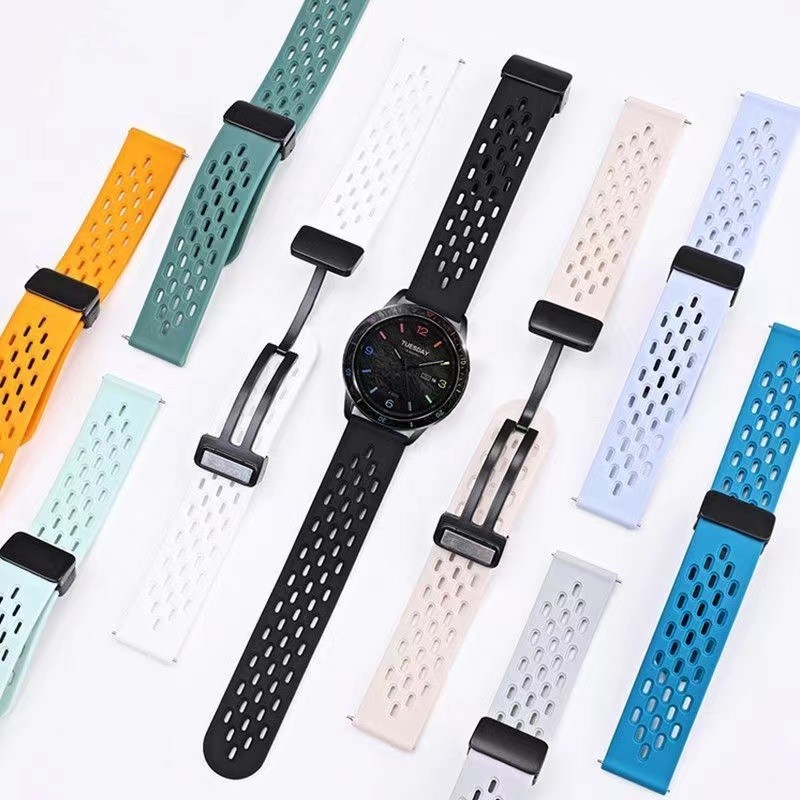 สายนาฬิกาGarmin265/165/245/158/55/645/255/vivoactive5/vivoactive3/venu2/venu3ชิลิโคนสาย20mm22mm