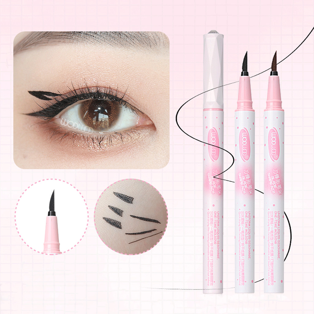 WODWOD Black Liquid Eyeliner Pen - กันน้ําและแห้งเร็ว Smudge-proof และเม็ดสีสูงสําหรับกําหนดดวงตา W1