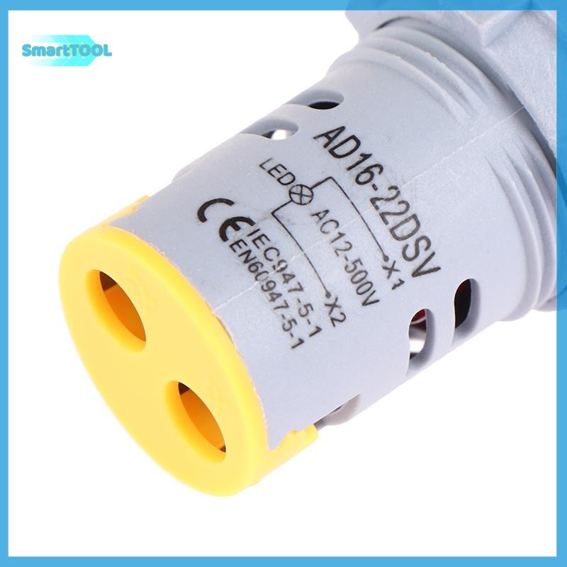 UTZN> 22MM AD16-22DSV เครื่องวัดแรงดันไฟฟ้า LED จอแสดงผลดิจิตอลโวลต์มิเตอร์ไฟแสดงสถานะไฟสัญญาณ/โคมไฟใหม่