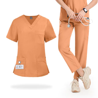 VSHELLเสื้อ + กางเกงQuick-Drying Unisex Medical Scrub ชุดผู้หญิงยืดหมอพยาบาลชุดบางชุดลําลองและสบาย