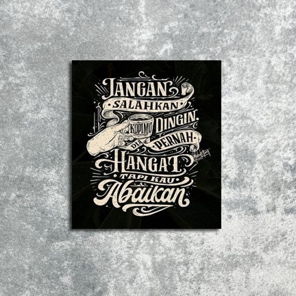 โปสเตอร์คําไวส์ธีมกาแฟ DLS25