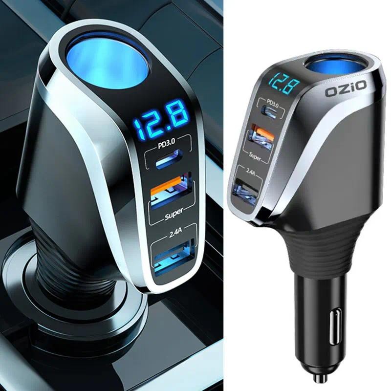 รถ USB ซ็อกเก็ต 66W รถยนต์ Quick Car Charger QC3.0/PD พอร์ตชาร์จโทรศัพท์ซ็อกเก็ต DC 12 V/24 V