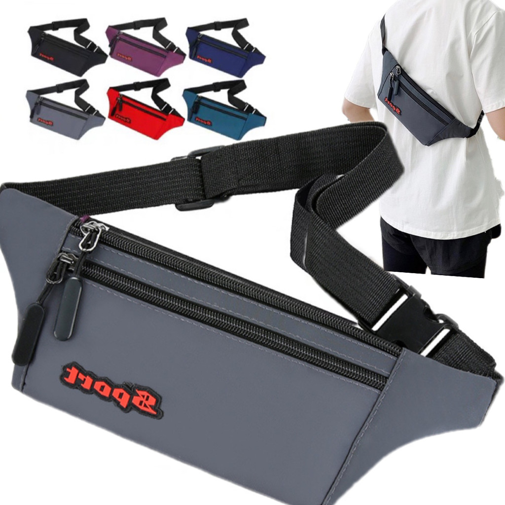 HiH shop กระเป๋าคาดเอว กระเป๋าคาดหน้าท้อง ไม่จำกัดเพศ man1259