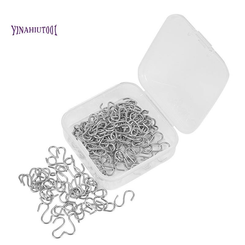 Yinahiut001150 ชิ้น Mini S Hooks Connectors โลหะ S-Shaped Wire Hook Hanger สําหรับงานฝีมือ DIY, แขวนเครื่องประดับ, Key Chain และแท็ก