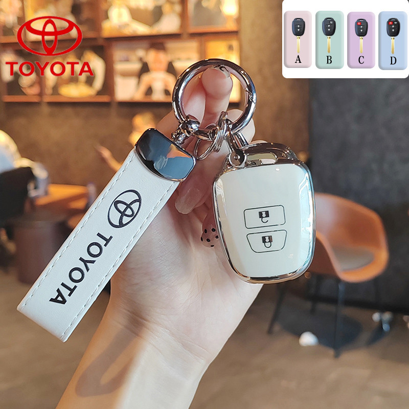 Tpu Key Cover Holder พวงกุญแจสําหรับ Toyota Yaris/Yaris sport/Commuter/Vios Remote Key Case อุปกรณ์เสริม