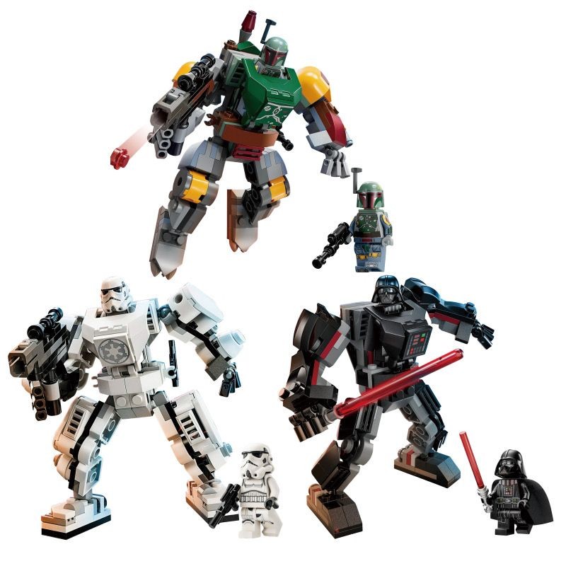 เข้ากันได้กับ Lego Star Wars Mecha 75370 Stormtrooper 75368 Darth Vader 75369 ประกอบบล็อกตัวต่อ BR01