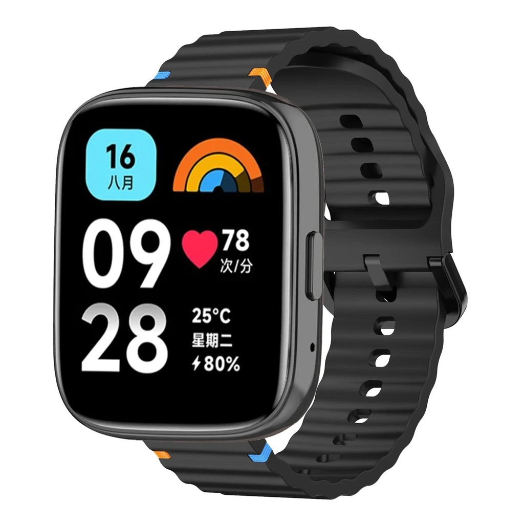 สายซิลิโคนสําหรับเล่นกีฬาสําหรับ Xiaomi Redmi Watch 5 Active 22 มม.สร้อยข้อมือสําหรับ Redmi Watch 3 Active 3 Lite Band อุปกรณ์เสริม