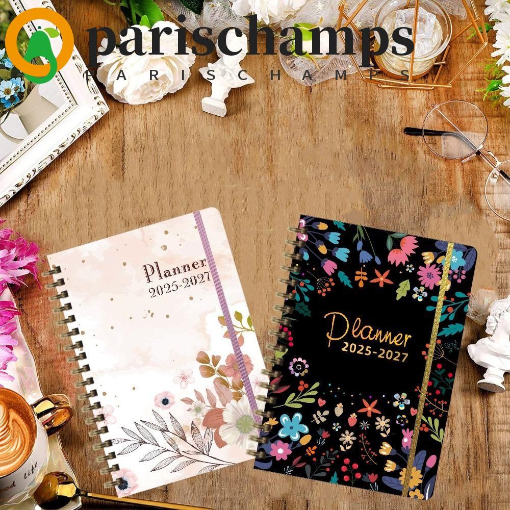 Parischamps A5 Agenda Book, English 12 Month 2025 Schedule Planner Notepad, Portable To Do List Retake Notes Diary Notepad 365 Days Notepad Business
