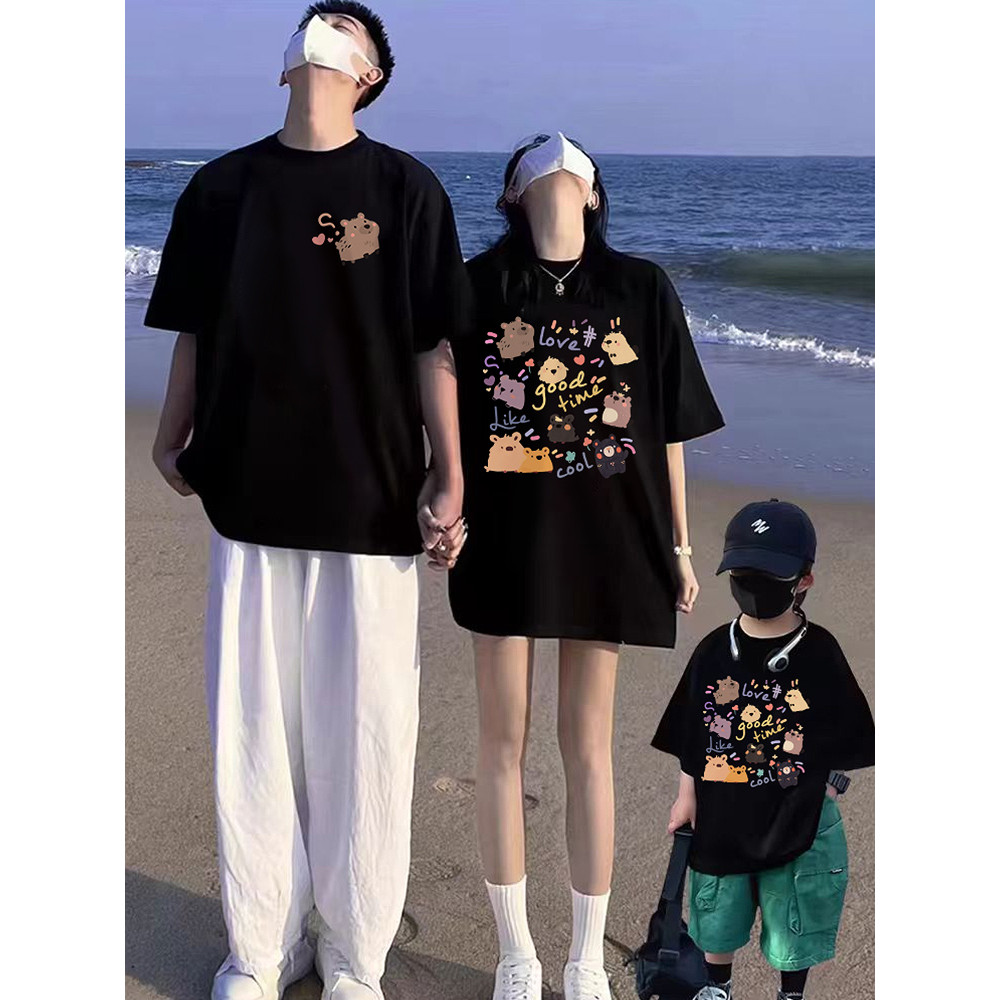 🔥พร้อมส่ง&COD🔥RINA STUDIO ชุดแม่ลูกใหม่สําหรับครอบครัวสามหรือสี่คนไม่ใช่เสื้อยืดแขนสั้นผ้าฝ้ายแบบเดี