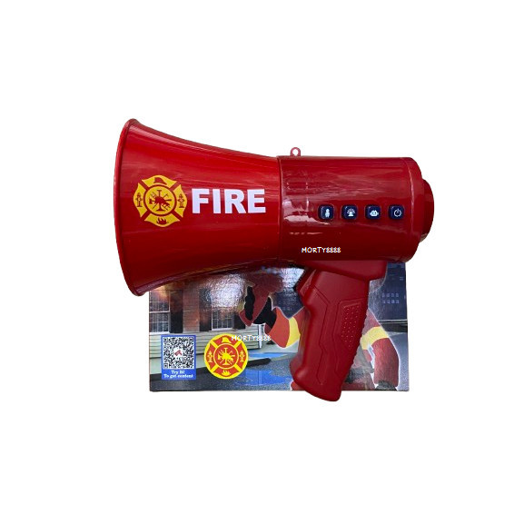 โทรโข่ง Fireman's นักดับเพลิง ไมโครโฟน เสียงไซเรน ของเล่นสําหรับเด็ก โทรโข่งเด็ก ของเล่นเด็ก