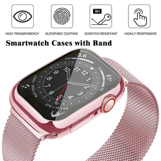 Tpu กรณีและสายโลหะ for Smartwatch Ultra/SE 3 2 49mm IWatch Series 11 10 9 8 7 6 46mm 45 44 41 42mm 38mm ลูปมิลานสายนาฬิ