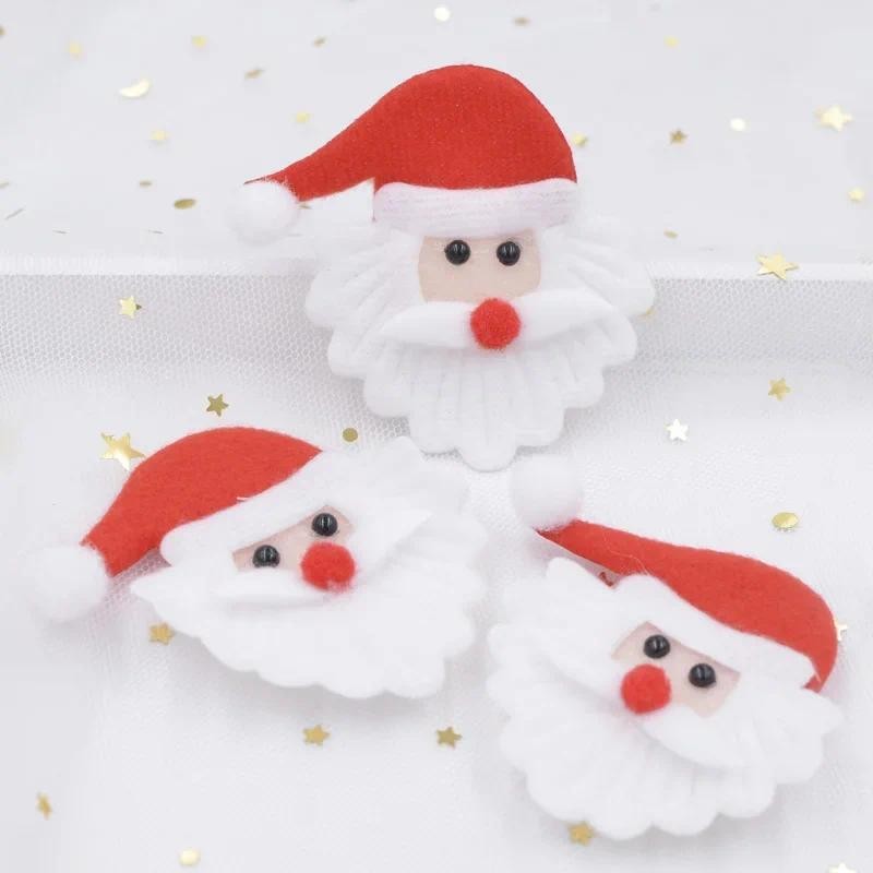 6 ชิ้นผ้าเบาะ Santa Claus Appliques เย็บบนเครื่องประดับคริสต์มาส,ตกแต่งตาราง, DIY เสื้อผ้า Headwear แพทช์อุปกรณ์เสริม