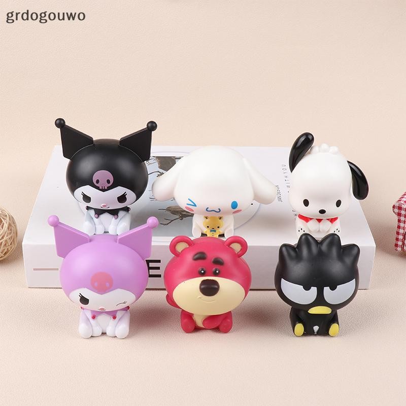 Grdog Kawaii อะนิเมะรูป Cinnamoroll Pachacco Kuromi ตุ๊กตา Hello Kitty ตัวเลขการกระทํา DIY เค้กตกแต่งของเล่นของขวัญเด็ก th
