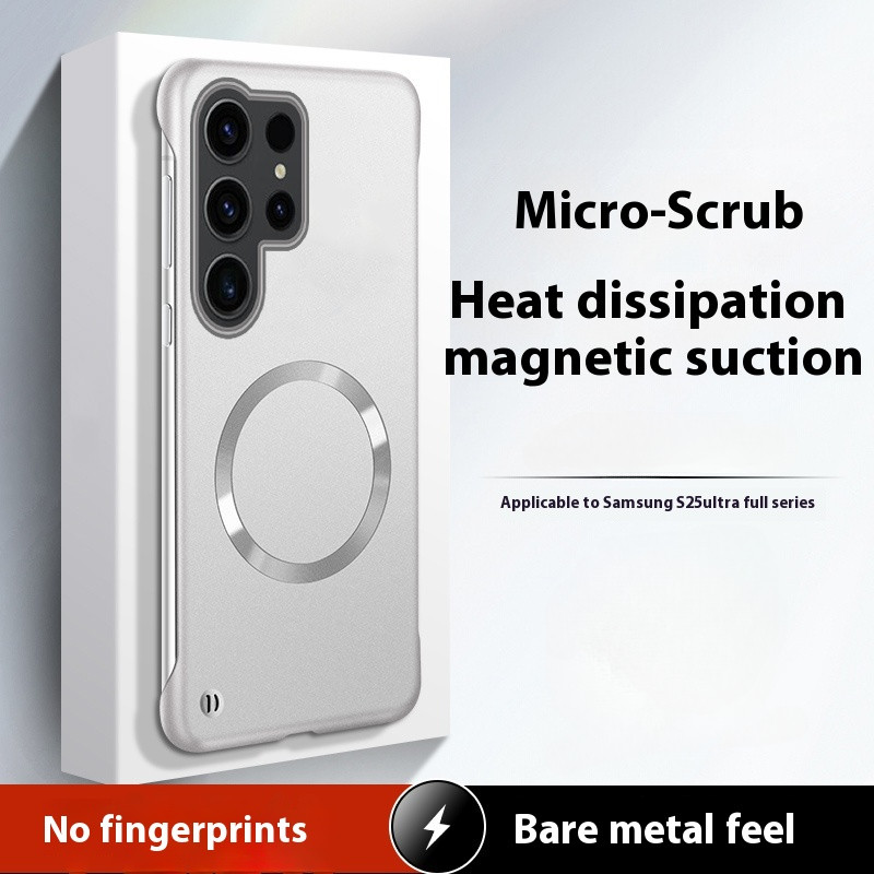 Luxury AG Matte Skin Friendly Magnetic Wireless CHARGING Case สำหรับ Samsung S25 S24 S23 S22 ultra P