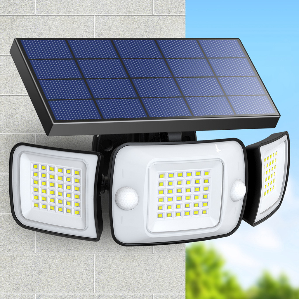 ไฟพลังงานแสงอาทิตย์กลางแจ้ง 3 โหมด Motion Sensor โคมไฟติดผนัง Super Bright IP65 ไฟถนนกันน้ําสําหรับ Garden Yard เส้นทางโรงรถ
