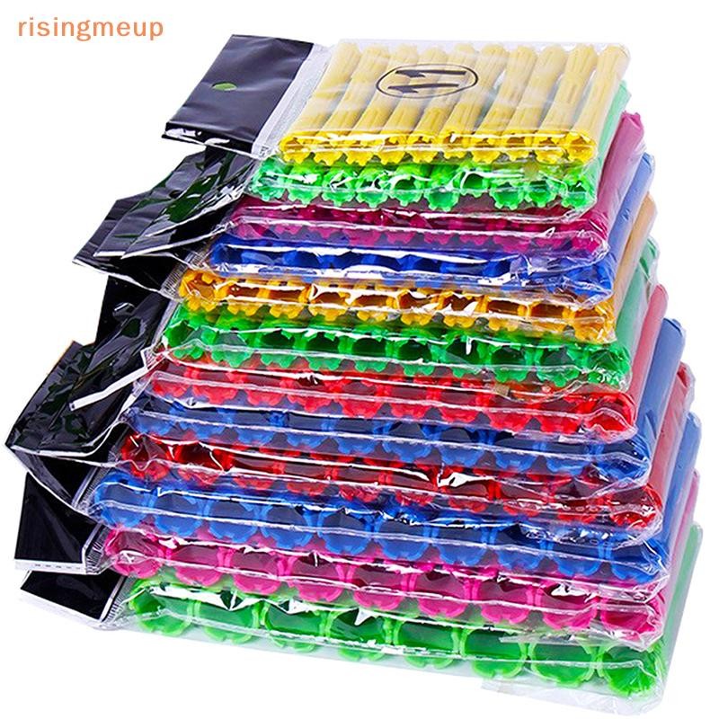 [risingmeup] 1 ชุด 11 ขนาด Hair Perm Rods Kit แท่งถาวรเย็น ม้วนดัดผมพลาสติก