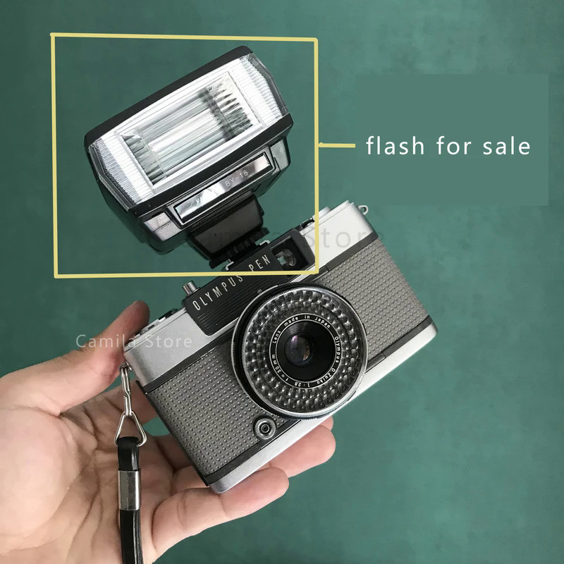 Mini Flash Hot Shoe Sync Port Fill light Speedlite for Olympus 35SP 35DC TRIP35 35RC 35EC 35ED pen e