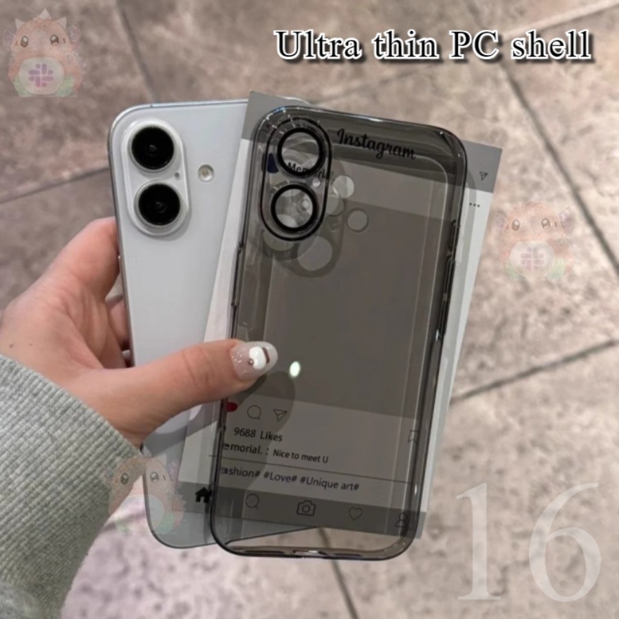 หรูหราบางเฉียบใสพีซีกันกระแทกเคสโทรศัพท์สําหรับiphone 16 15 Pro Max 14 13 12 11 Pro Max 14 15 16 Plus Hard Protection Cover