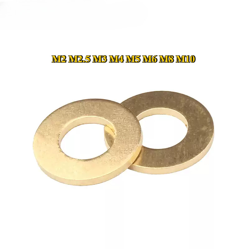 [BY-XSP-W]Flat Washer Brass Screw  /แหวนอีแปะ แหวนรอง น็อตสกรู  ทองเหลือง M2M2.5 M3M4M5M6M8M10