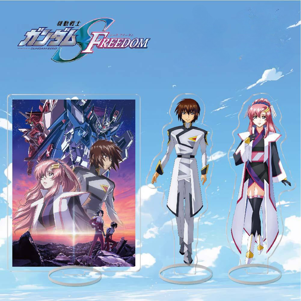ชุดสูทมือถืออนิเมะ Gundam SEED FREEDOM ขาตั้งอะคริลิค Amuro Ray Bright Noa เครื่องประดับมิติที่สอง