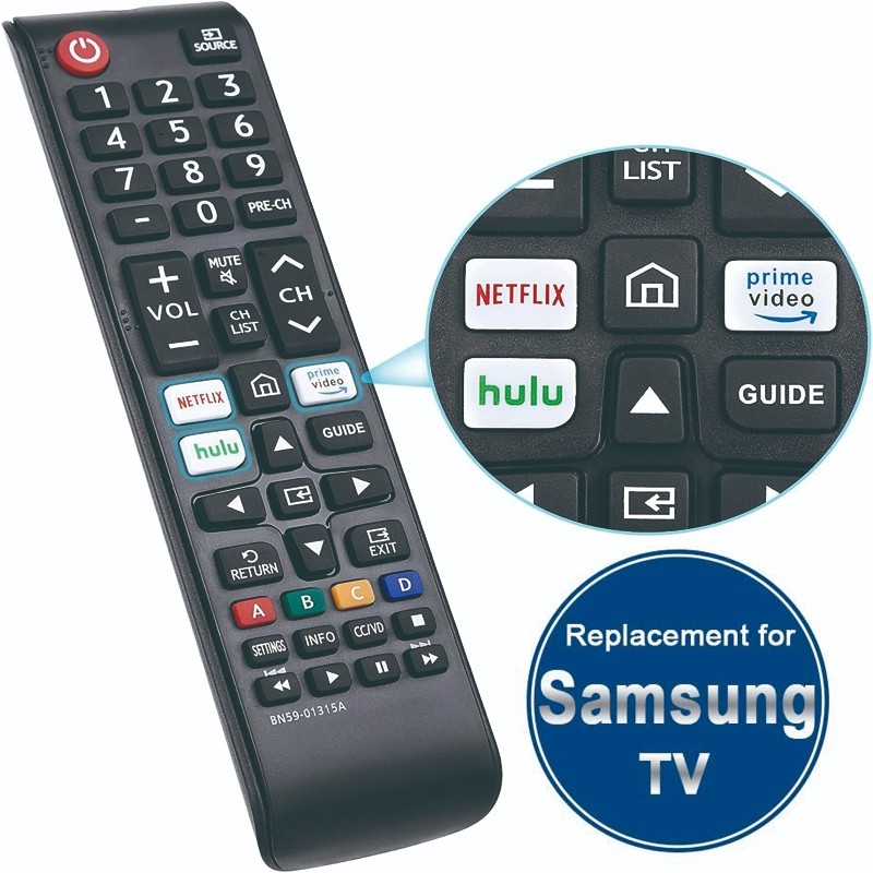 Universal สําหรับ Samsung TV Remote, ทดแทนสําหรับ Samsung Smart TV - LED LCD HDTV QLED SUHD UHD 4K 3