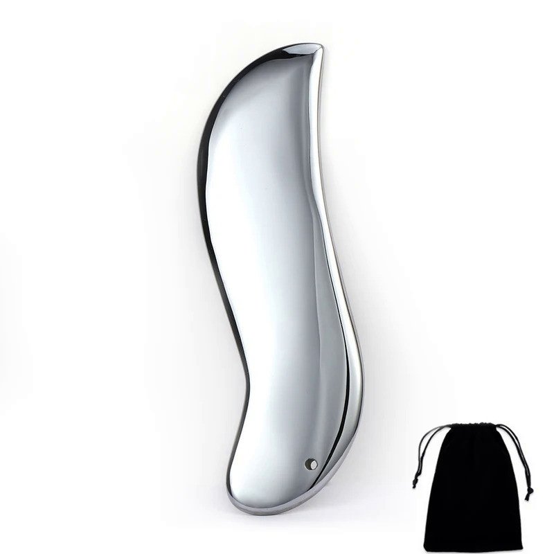 Guasha อุปกรณ์บำรุงผิวหน้า terahertz Gua สำหรับนวดกระชับผิว Alat pijat leher สวยด้วยถุง