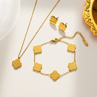 ที่ไม่ซ้ํากัน Presbyopic Four-Leaf Clover สร้อยข้อมือหญิง Hi…