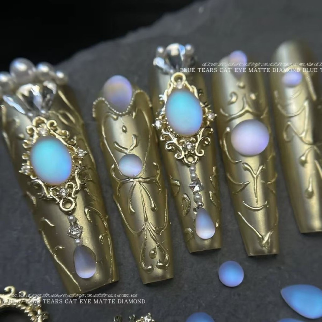 Nail Art Nail Decorative Nail Sticker Blue Tear Zircon Palace Gorgeous KOUDDAN - รูปที่ 7