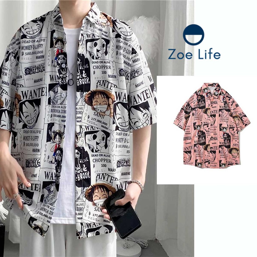 เสื้อเชิ้ตผู้หญิงลายวันพีซ ดีไซน์เก๋ สวมใส่สบาย